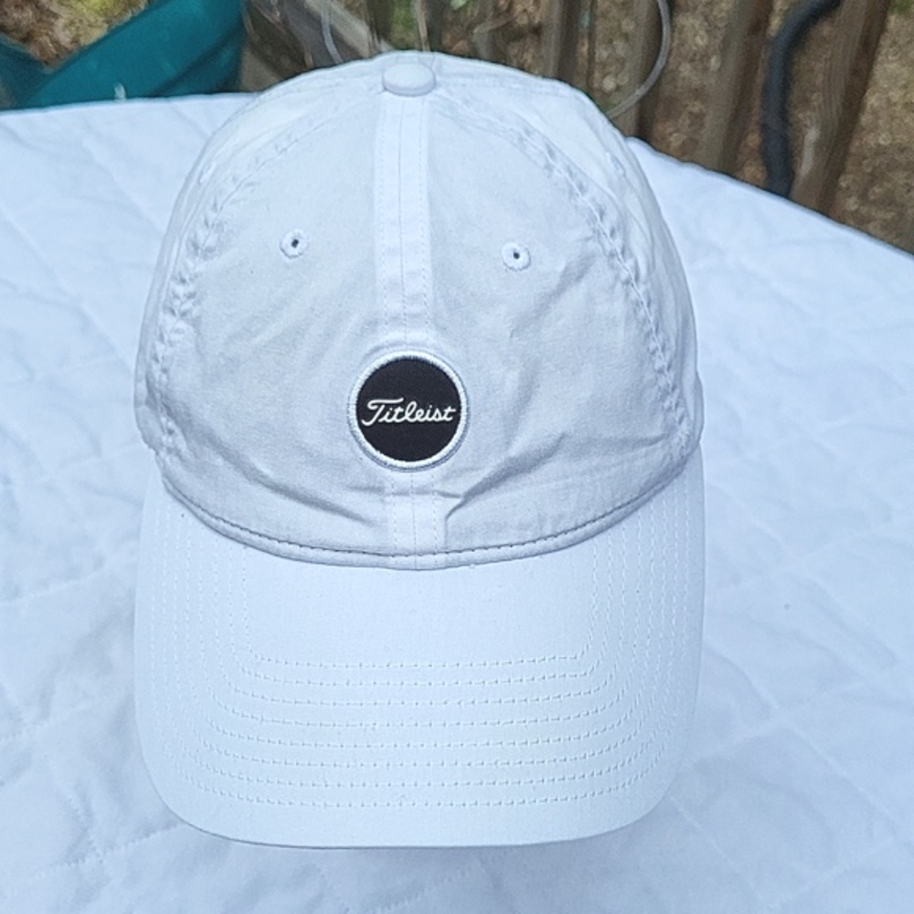 Titleist White Baseball Cap with Black Logo Patch